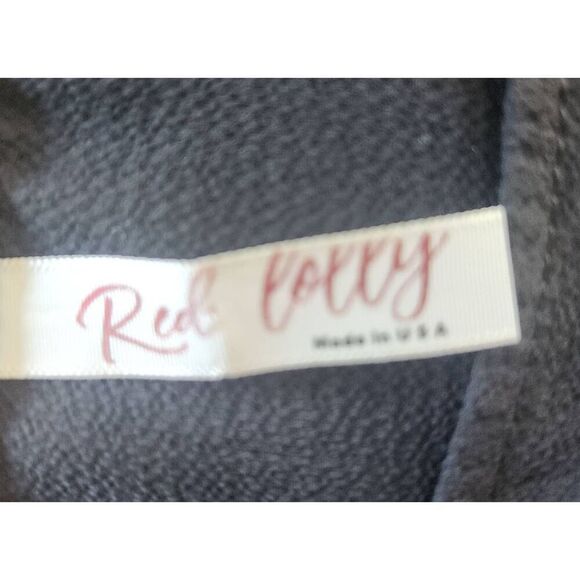 F32 Red Lolly black blouse with leopard print sleeves - Picture 7 of 8